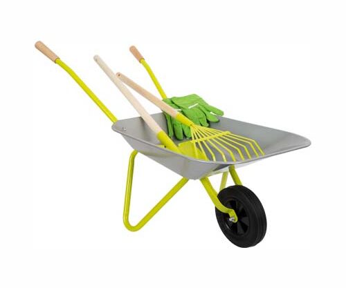 Wheelbarrow With Gardening Tools