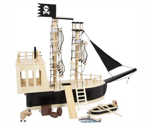 Wooden Pirate Ship Play Set – Sail Into Adventure!